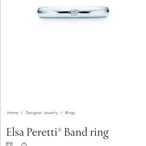 Tiffany & Co. wedding band PT950, Elsa Peretti® Band ring size 6